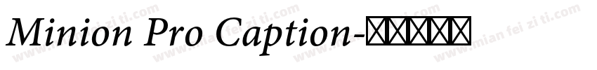 Minion Pro Caption字体转换